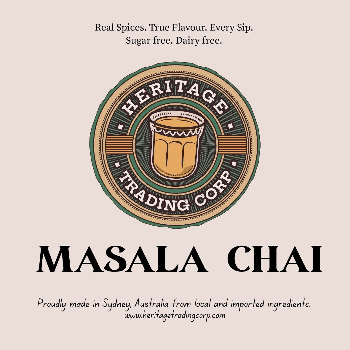 Heritage Trading Corp Masala Chai label