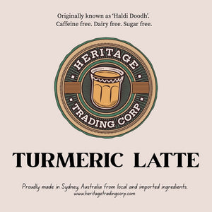 Heritage Trading Corp Turmeric Latte label