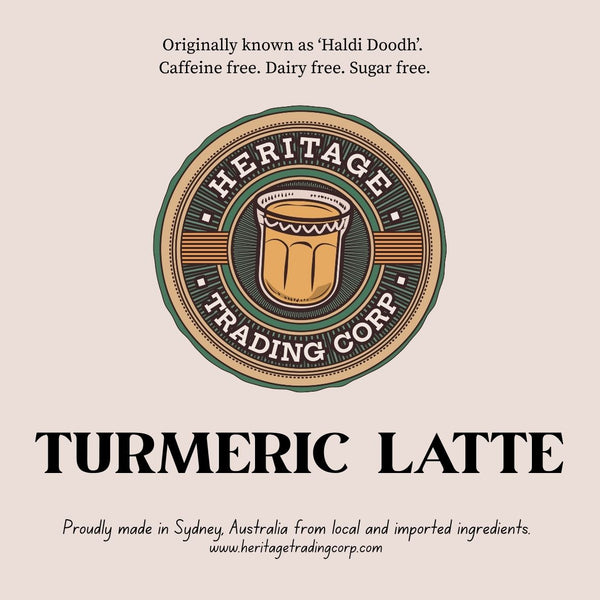 Heritage Trading Corp Turmeric Latte label